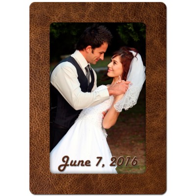 Brown Leather Theme Personalized Playing Cards